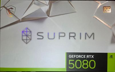 MSI SUPRIM RTX 5080 SOC Edition 16gb GDDR7