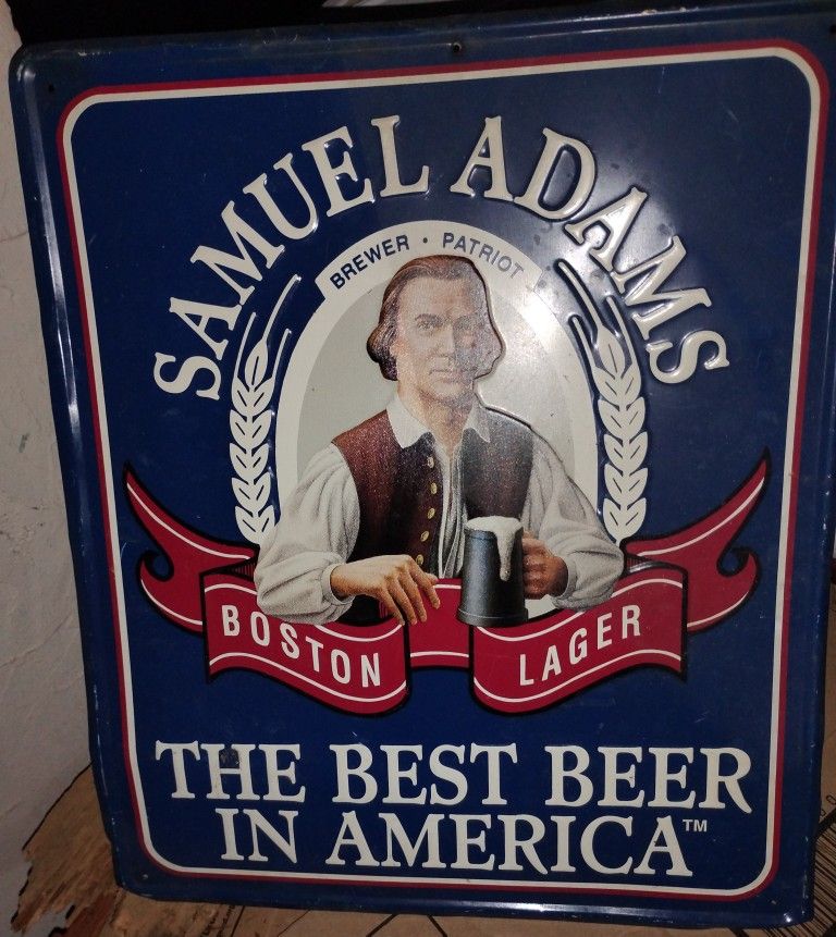 Vintage Samuel Adams Beer Sign