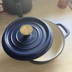 Blue Ceramic Dutch Oven 