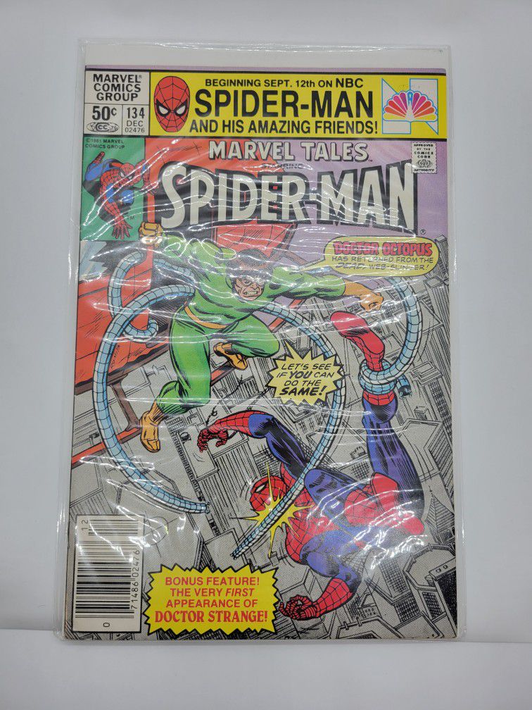 Marvel Comics Marvel Tales Starring Spiderman #134 1981 First Appearance Of Doctor Strange  