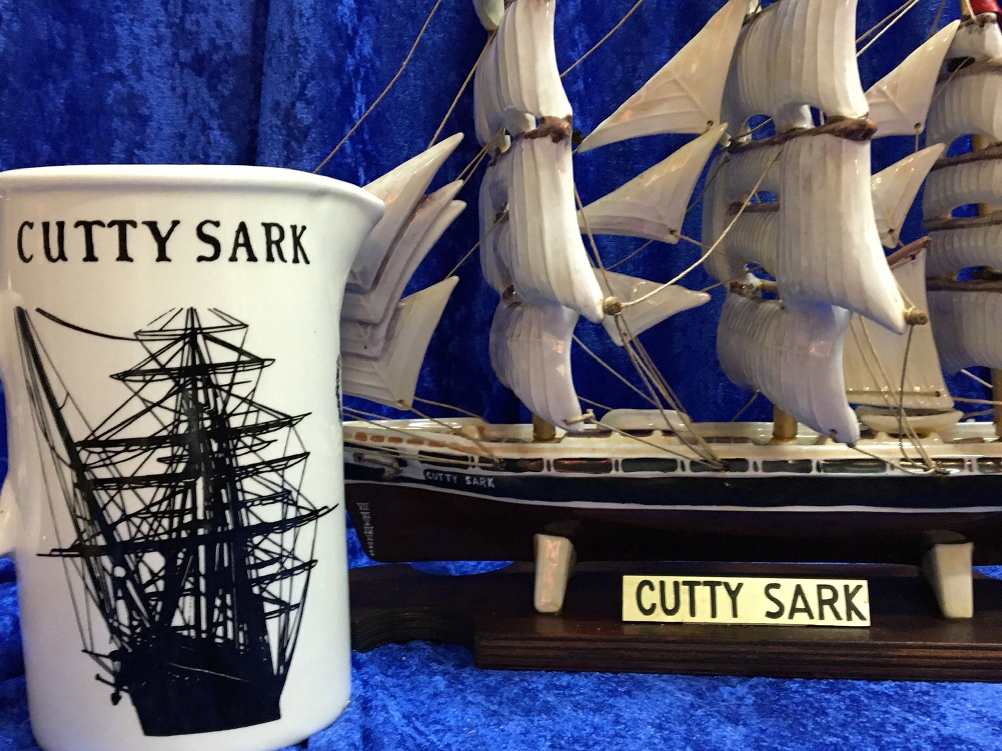 Cutty Sark Sailboat & Pitcher