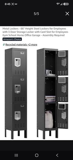 New 3 door storage locker , built