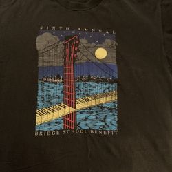 Original 🎸Vintage 6th ANNUAL BRIDGE 🌉 SCHOOL BENEFIT CONCERT SHIRT