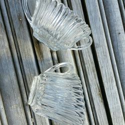 Glass Creamer Sugar Set Heisey Or Cambridge?