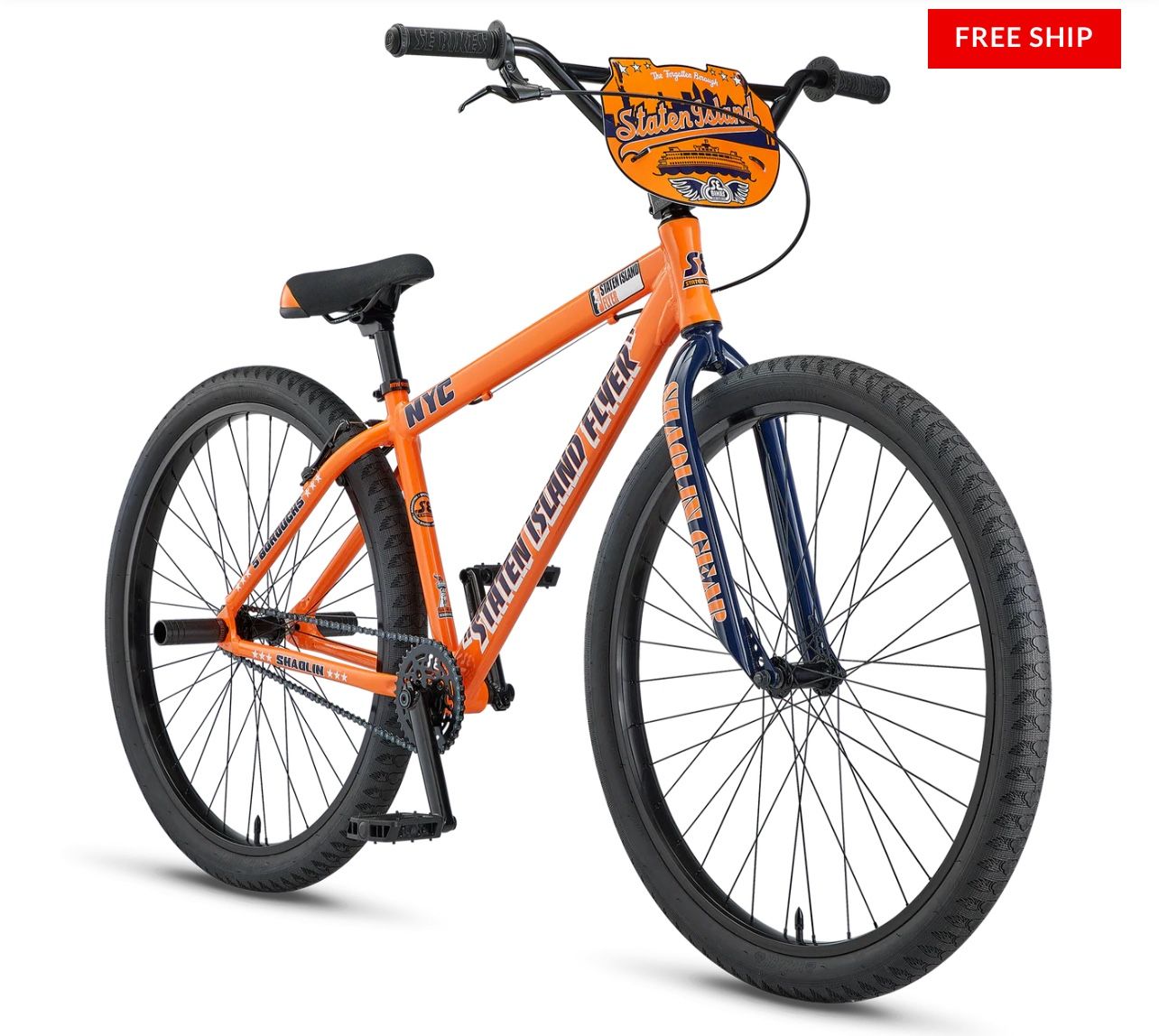 SE Bikes Staten Island Big Flyer 29” BMX Bike Kung Fu Orange