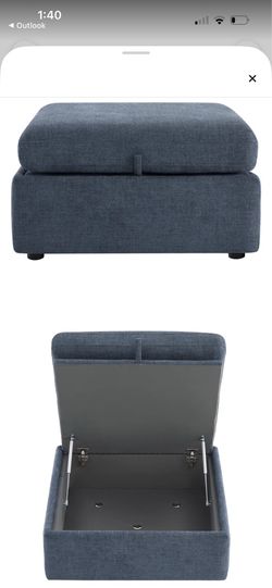Brand new ottoman with storage - blue