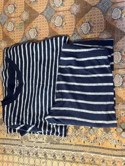 Halloween unisex kids blue stripes pajama set size 7