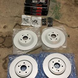 17-20 Acura MDX Front Rear Rotors Brake Pads Set