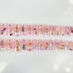 Sweet Bear 30 Pcs Press On Nails Square - Medium Square Nails, Nails Press On