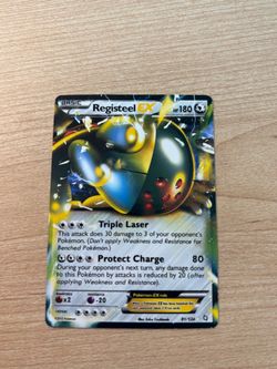 Registeel EX 81/124 Dragons Exalted Ultra Rare Pokemon Card MP