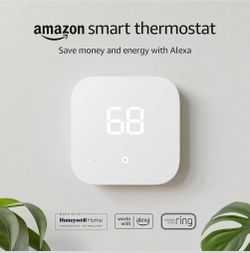 Amazon Smart Thermostat, New Open Box, Alexa Compatible, Honeywell Model #S6ED3R