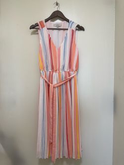 LOFT multicoloured Pleated short maxi dress
