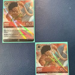 Disney Lorcana 2x Maui Hero To All Enchanted Cards