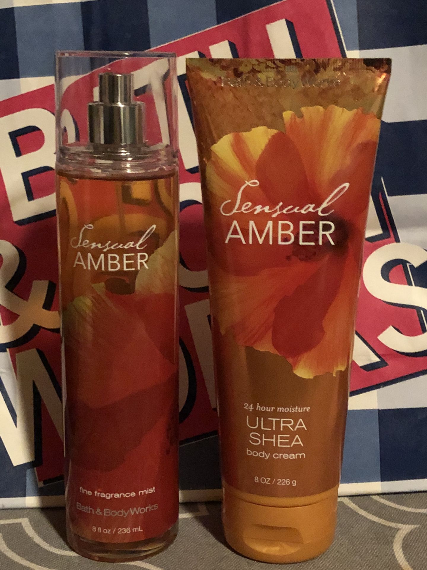 Sensual Amber Fine Fragrance Mist and Ultra Shea Body Cream. By Bath And Body Works. Sold As A Set. $9.50. Please See Description For Details.