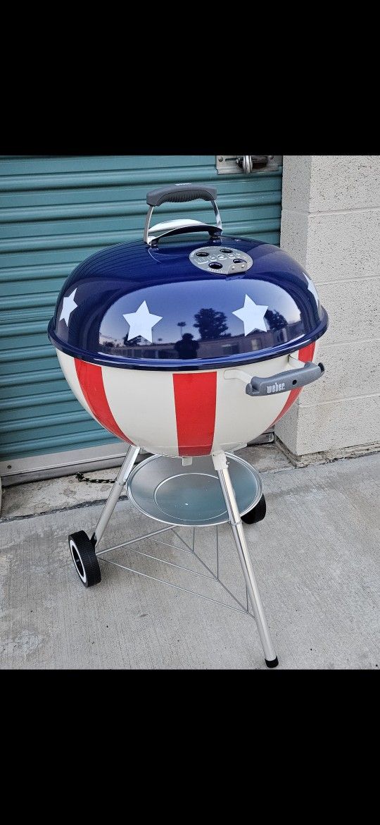 Weber 22" Star Spangled Kettle Bbq Grill New In Box PRICE IS FIRM