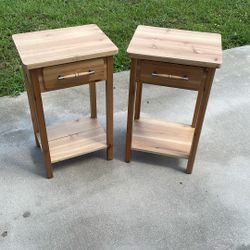 2 Wooden Side Tables
