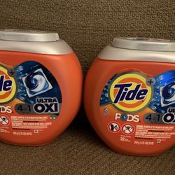 Tide Ultra Oxi Pods 32 Count Each Lot Of 2