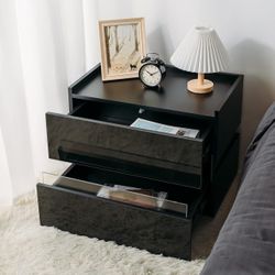 Black Nightstands LED