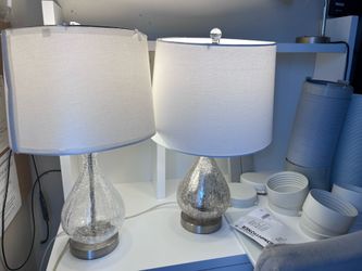 Matching Mercury Glass Table Lamps – Set of 2