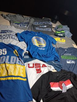 Football Basketball Team Tshrts. Seahawks Warriors Trailblazers Soccer