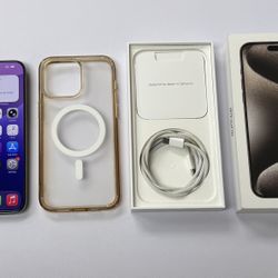 Apple iPhone 15 Pro Max 512GB UNLOCKED No Sim Restrictions Desbloqueado Liberado T-Mobile Boost Box