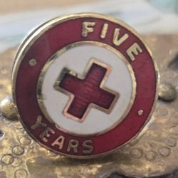5 Year Red Cross Pin