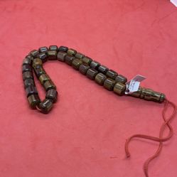 33 Bea Tesbih Prayer Beads Vintage Hand Made Czech Catalin Ottoman Style 13x12mm