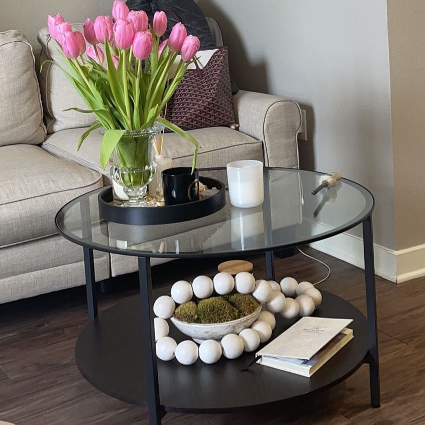 Clear Glass Round Coffee Table