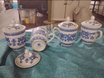 Blue Vase and cups