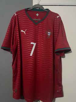 Ronaldo # 7  Playera Loca Portugal 🇵🇹   Oficial Puma  (Versión Aficionado) XXL