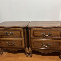 Solid Wood Nightstands (Set of 2)
