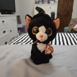 New. Type. Beanie Boos. Witchie. Black Cat With Witches Hat.