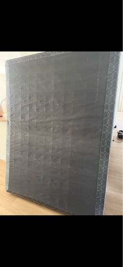Queen black Gray Box Spring Foundation.