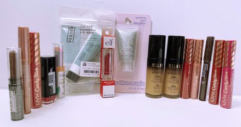 Makeup 15 units of different products and brands, NYX, Elf, Covergirl, Milani, and more. perfect for personal use, resale and gift. # 205