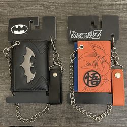 Batman and Dragon Ball Z Chain Wallets 