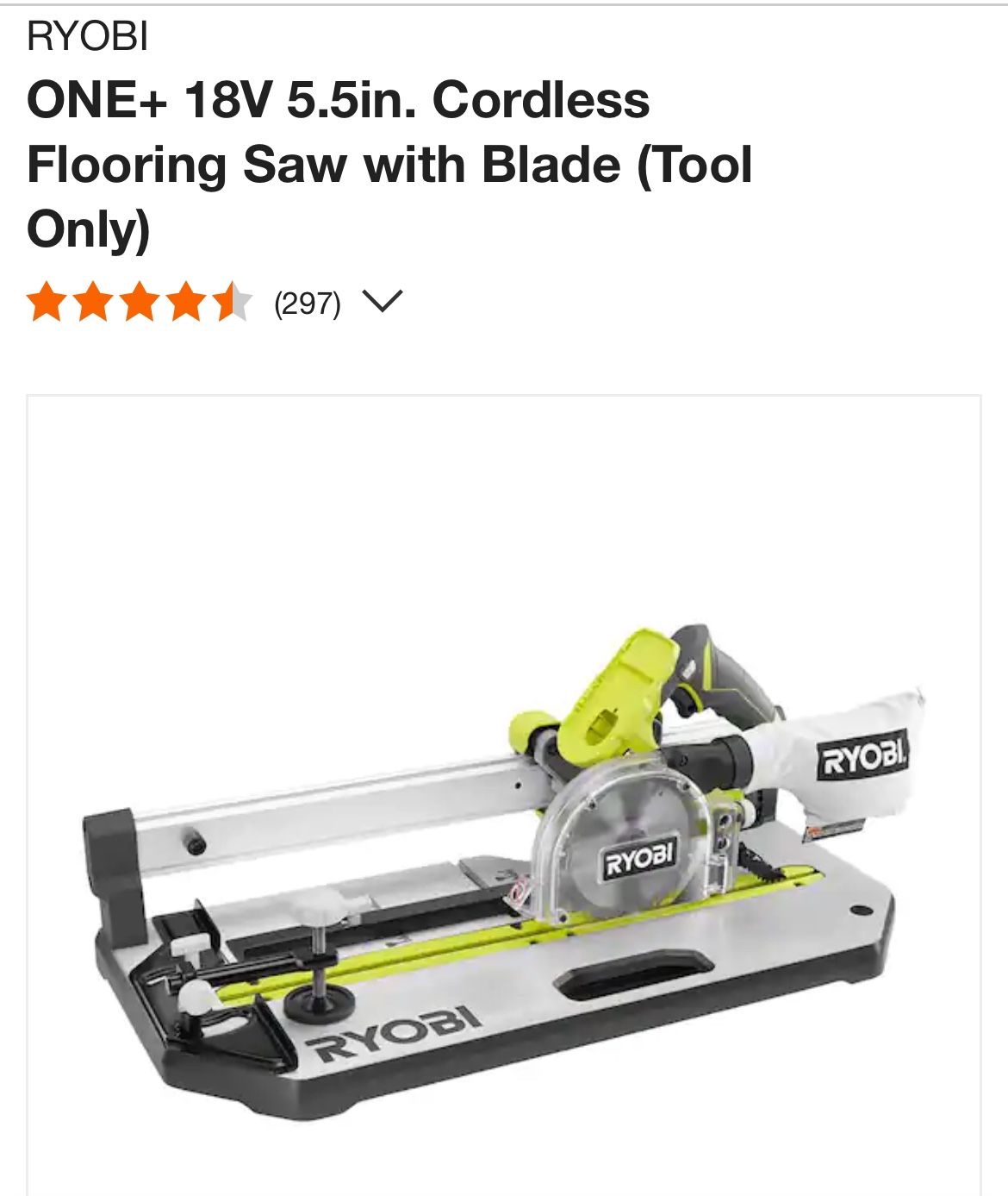 RYOBI 18V ONE+ 5 1/2