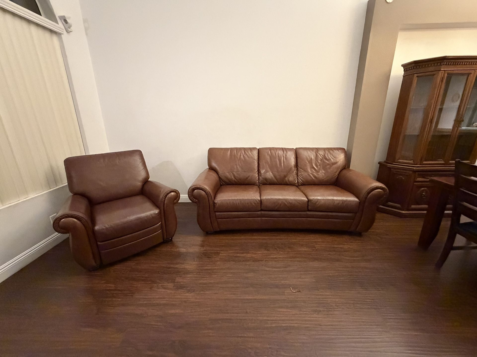 Leather Couch & Recliner