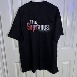 Y2K 00s HBO THE SOPRANO’S PROMO TEE Vintage Black Size 2XL Men’s T-shirt