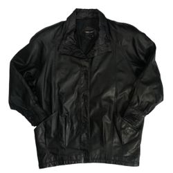 Vintage Pelle Leather Button Up Jacket