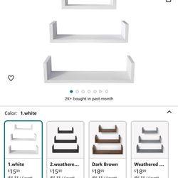 Floating shelves wall