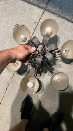 Ornate Solid Metal Chandelier