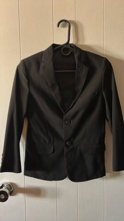 Boys Black Two-Button Suit Blazer