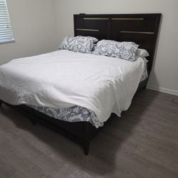 King Size Bedframe , Mattress And Dresser 