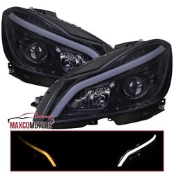W204 Mercedes C Class Dynamic black housing headlights