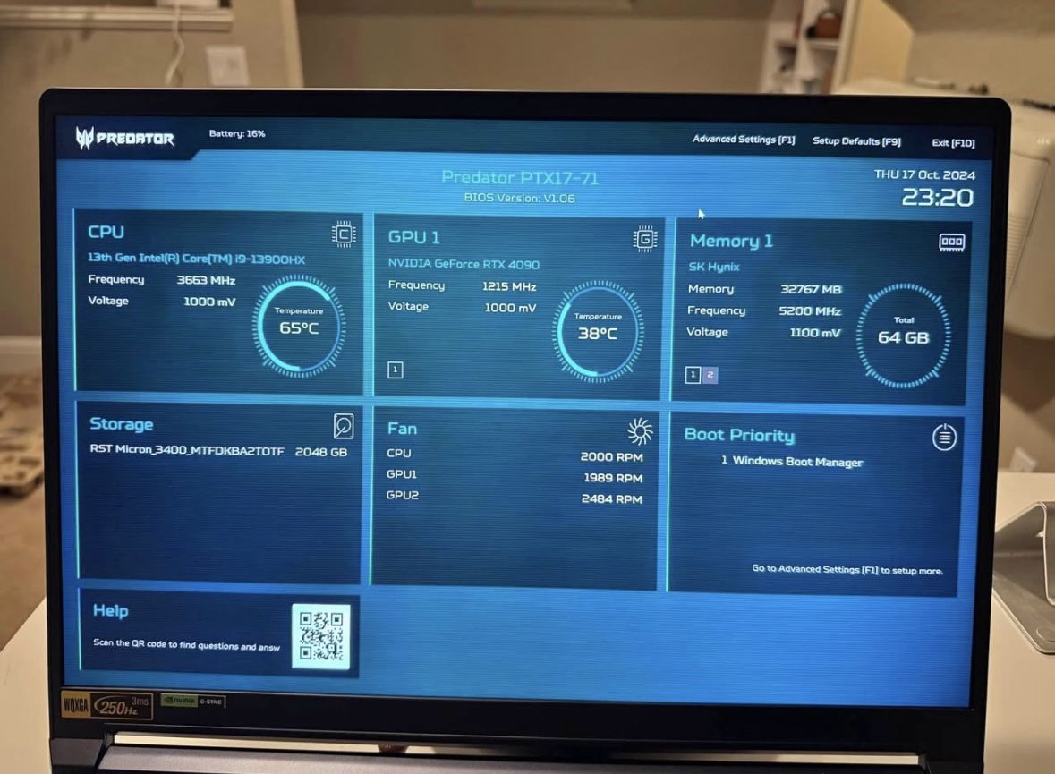 Acer Predator 4090 i9 Gaming Laptop