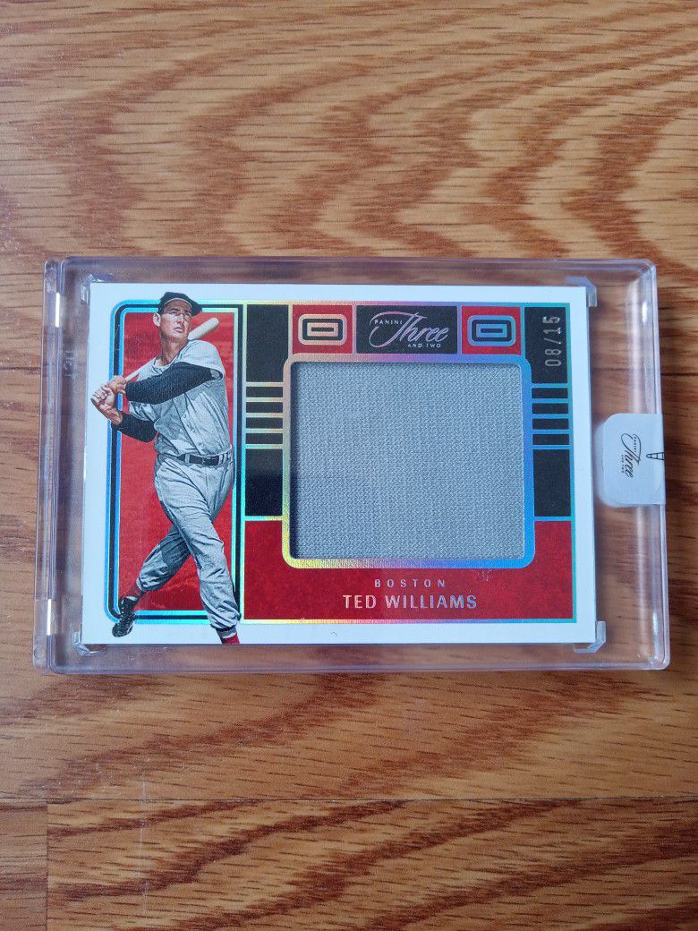 2023 Ted Williams Panini Three And Two Jumbo Patch Card Silver #8/15 Boston Red Sox's 