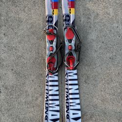 Brand New Salomon Micro Max Skis 100cm Fully Adjustable Binding Fits All Size Boots 🥾 
