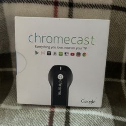 New Google H2G2-42 Chromecast 1st Gen HDMI Streamer Black Disney Amazon Netflix