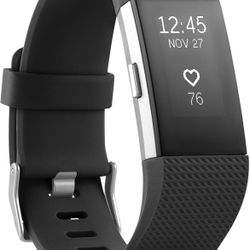 Fitbit Charge 2 Heart Rate + Fitness Wristband , Black with Charger  