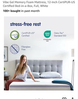 Clean used for 1 week full size gel mattress $50